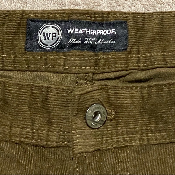 Lot of 2 NWT Weatherproof Vintage Men's Straight Corduroy Pants - Olive & Brown - Picture 7 of 14